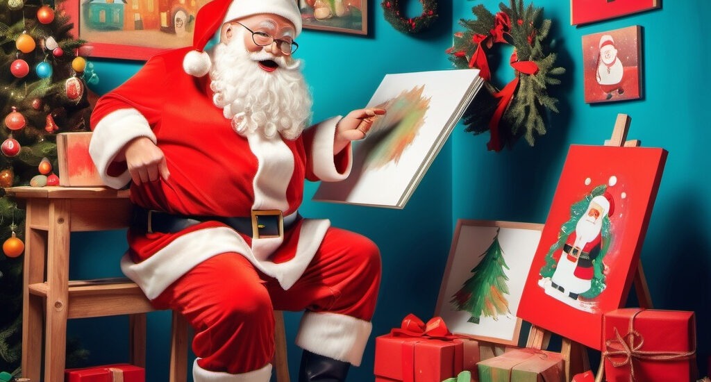 Artsy Santa Claus